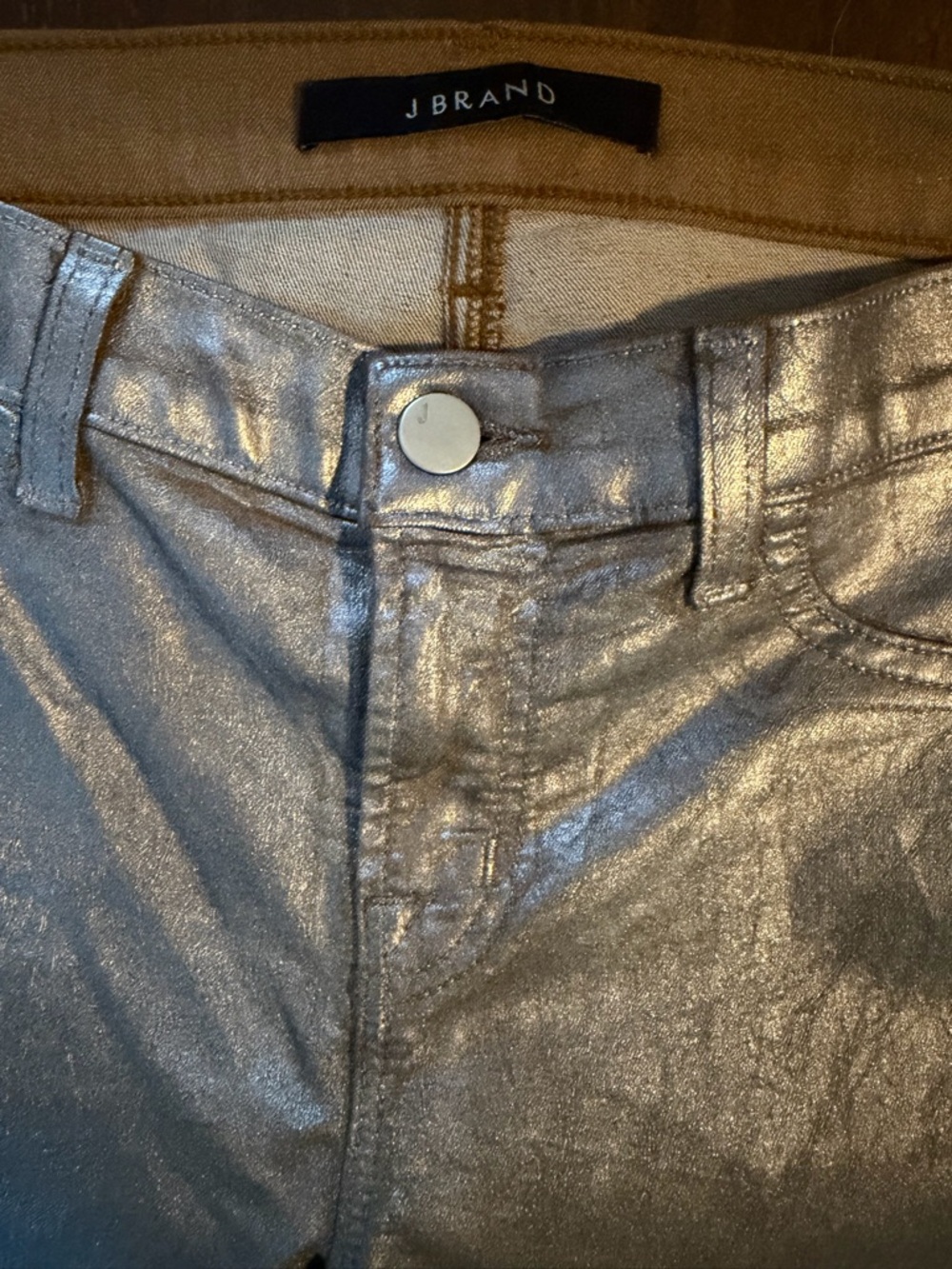 J Brand Metallic Gold Dust Skinny Jeans Size 29 - Picture 4 of 12